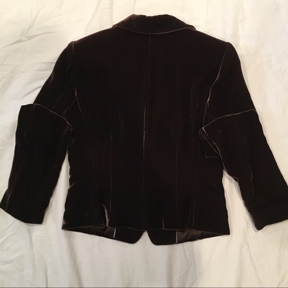 Caslon chocolate brown cropped blazer - Picture 3 of 4